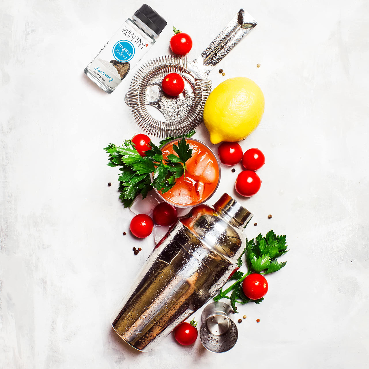 Sabatino Tartufi Truffle Salt Shaker, All Natural Gourmet Truffle Salt Seasoning, Sicilian Sea Salt,Kosher, Non-Gmo Project Verified, 4 oz