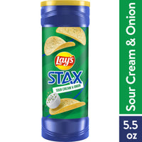Lay's  Stax Sour Cream & Onion Flavored Potato Chips, 5.5 oz Canister
