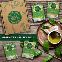Traditional Medicinals - Organic Green Tea Variety Pack - Includes Matcha, Ginger, Peppermint and Lemongrass - 64 Tea Bags Total (4 Pack),16 Count (Pack of 4)