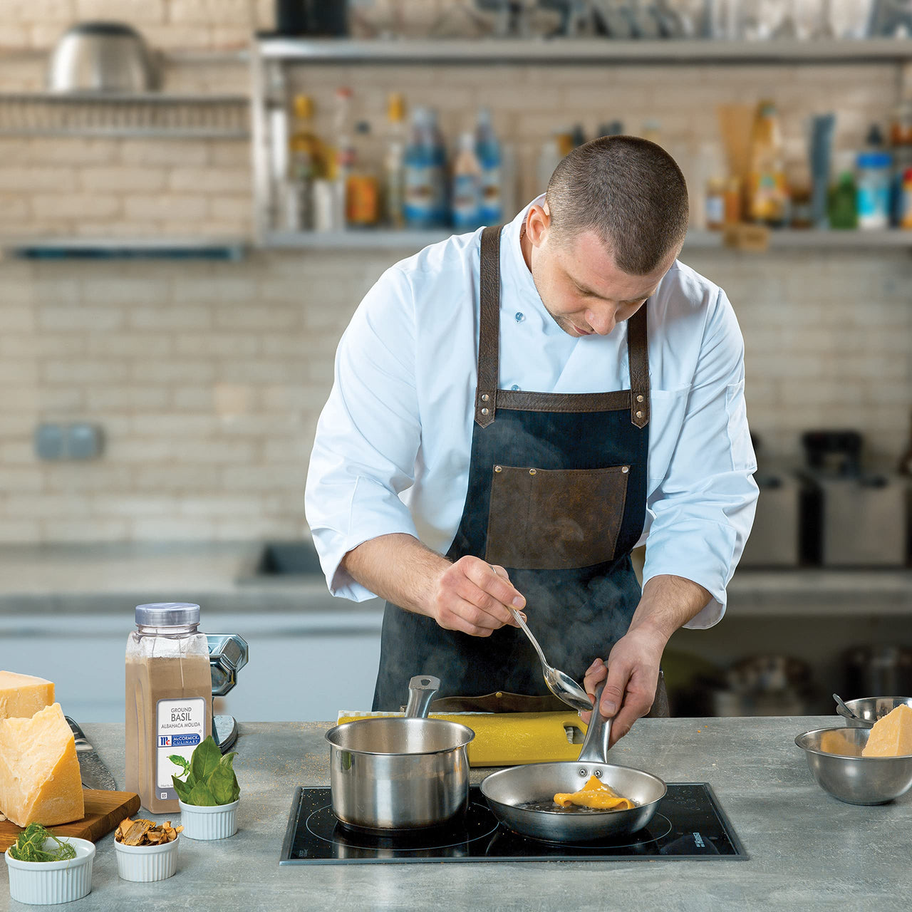 McCormick Culinary Ground Basil, 12 oz - One 12 Ounce Container of Basil Leaf Powder to Enhance Flavor of Tomato-Based Sauces, Roasted Chicken, Pizza and More