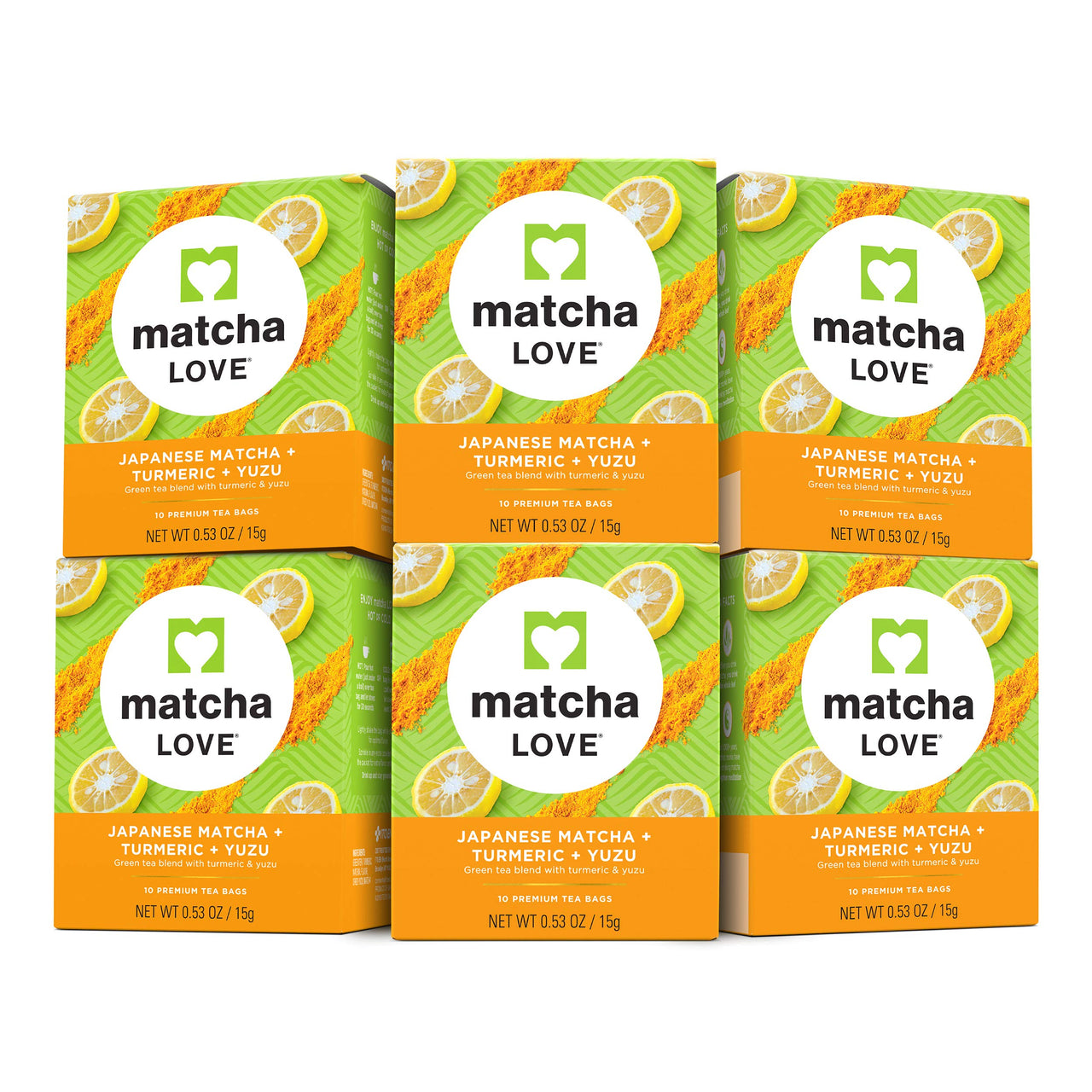 Matcha Love Japanese Matcha + Turmeric + Yuzu, 60 Premium Tea Bags