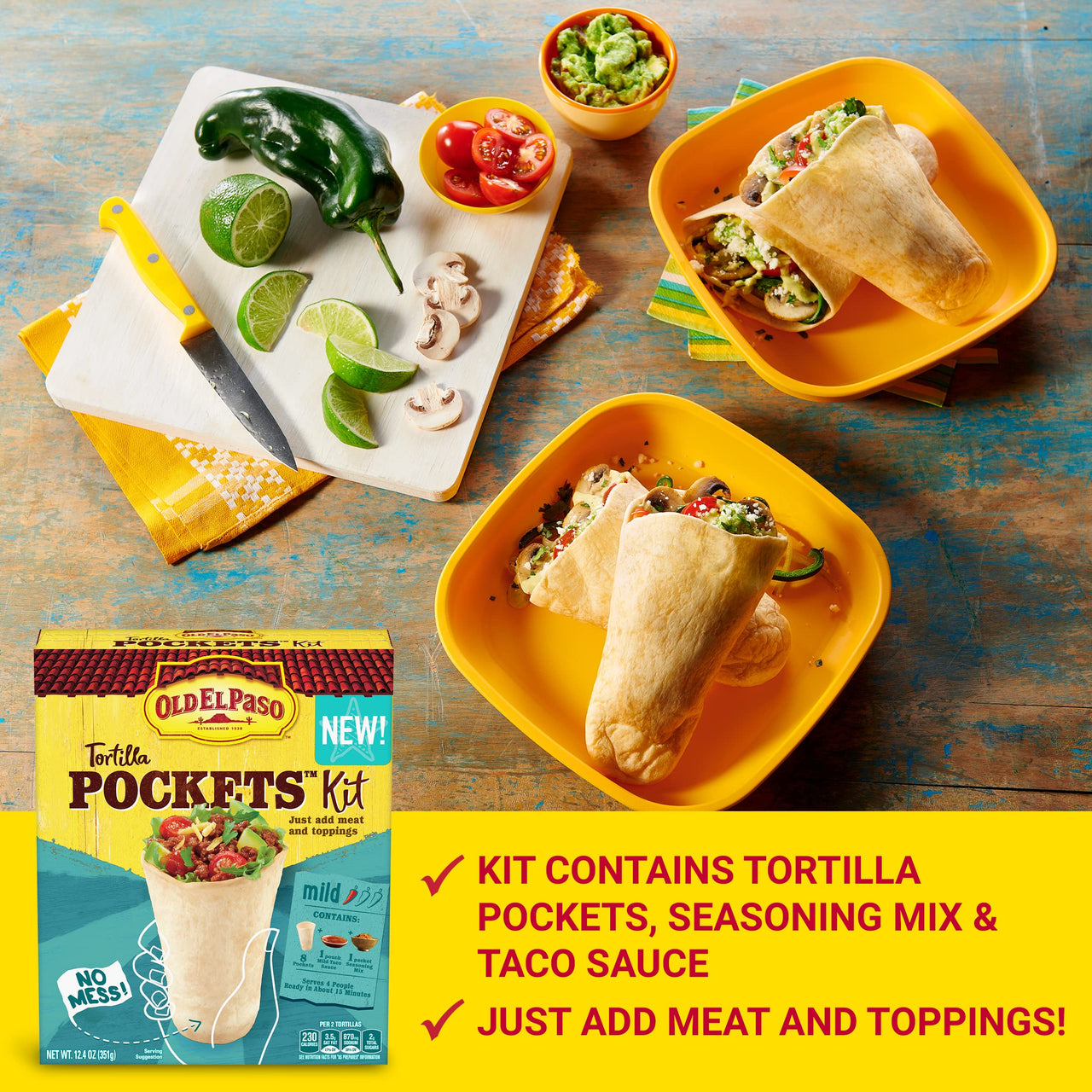 Old El Paso Pocket Kit, 12.4 oz