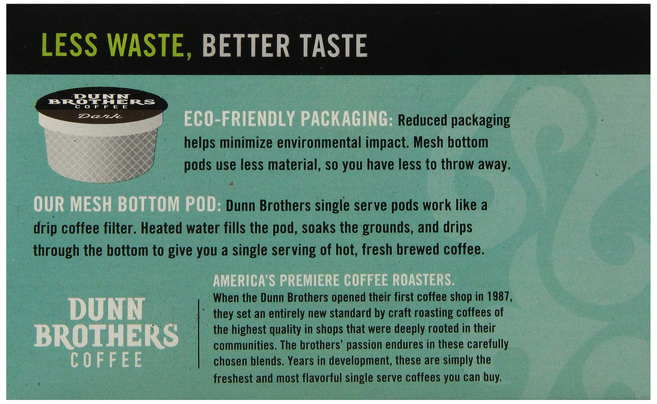 Dunn Brother's  Single Serve Coffee, Dark Blend, 12 Count