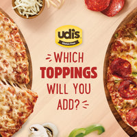 Udi's  Gluten Free Two Cheese Pizza With Crispy Thin Crust, Frozen, 8 oz.