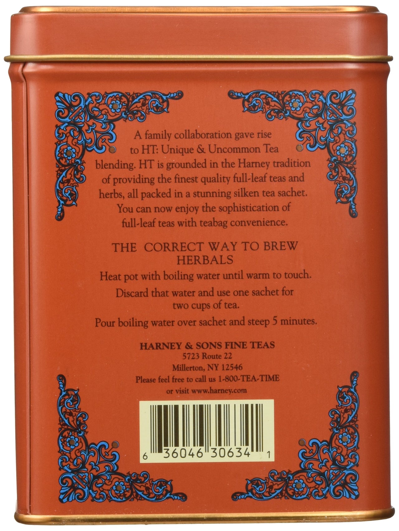 Harney & Sons Pumpkin Spice Rooibos Tea 20 ct Sachet Tin (Pack of 2)
