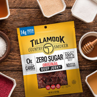 Tillamook Country Smoker Keto Friendly Zero Sugar Beef Jerky, Original, 2.2 Ounce (Pack of 4)