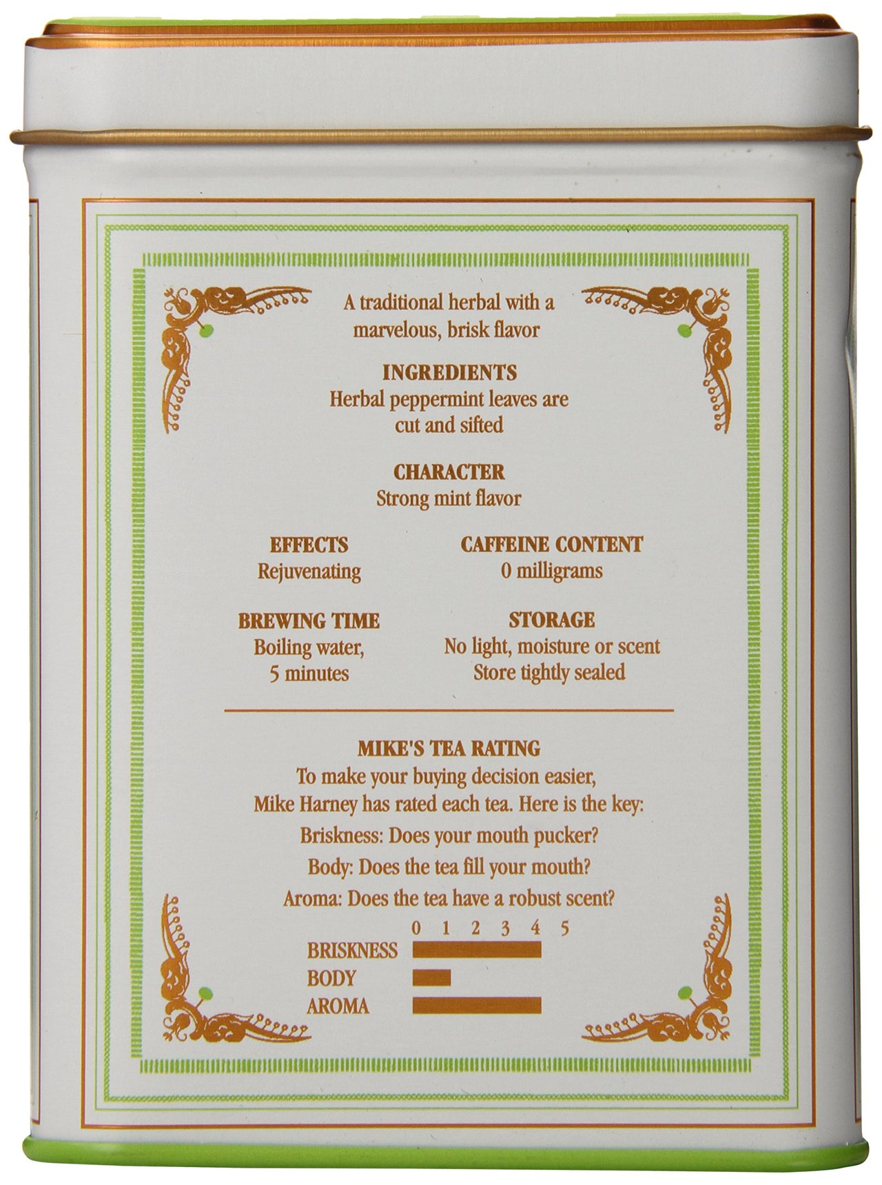 Harney and Sons Peppermint Tea, 20 Sachets 1.2 oz
