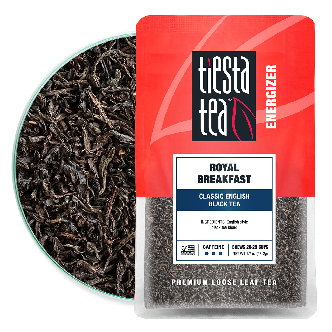 Tiesta Tea - Royal Breakfast, Loose Leaf Classic English Black Tea, High Caffeine, Hot & Iced Tea, 1.7 oz Pouch - 25 Cups, Natural, English Breakfast Tea, Black Tea Loose Leaf