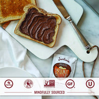 Justin's  Chocolate Hazelnut & Almond Butter Squeeze Pack, Organic Cocoa, Gluten-free, Responsibly Sourced, Packaging May Vary, 1.15 Ounce (Pack of 10)