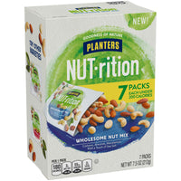 PLANTERS NUT-rition Wholesome Nut Mix, 7.5 oz Box (Contains 7 Individual Pouches) - Cashews, Almonds and Macadamias Snack Mix - No Artificial Flavors, No Artificial Colors, No Preservatives - Kosher