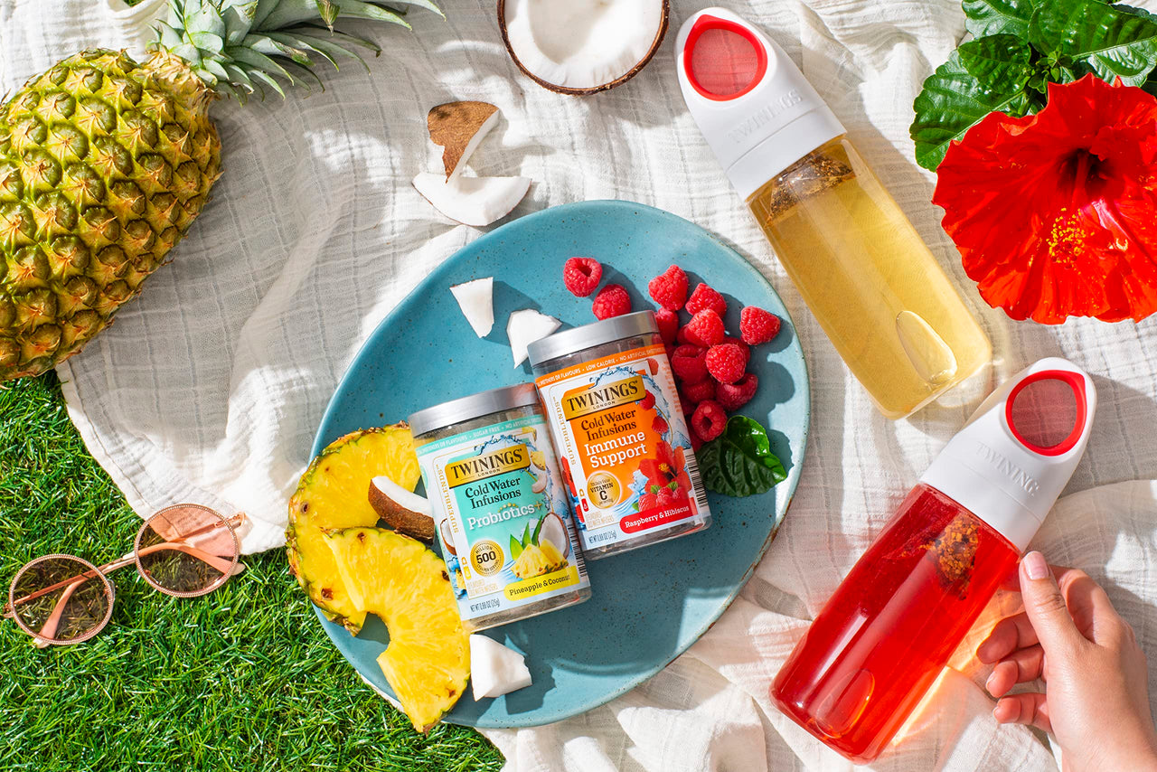 Twinings Superblends Cold Water Infusions Probiotics+ Pineapple & Coconut Flavoured, 10 Cold Water Infusers (Pack of 6)