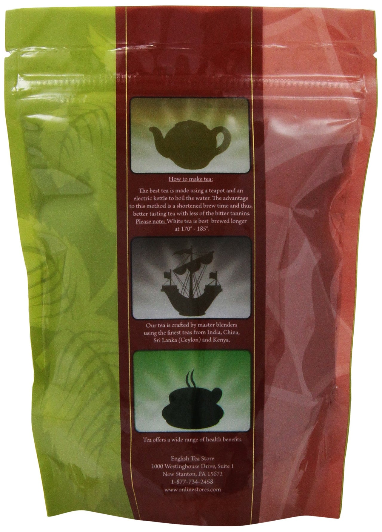 English Tea Store Loose Leaf, Sylvakandy Estate Orange Pekoe Tea Pouches - 4oz, 4 Ounce