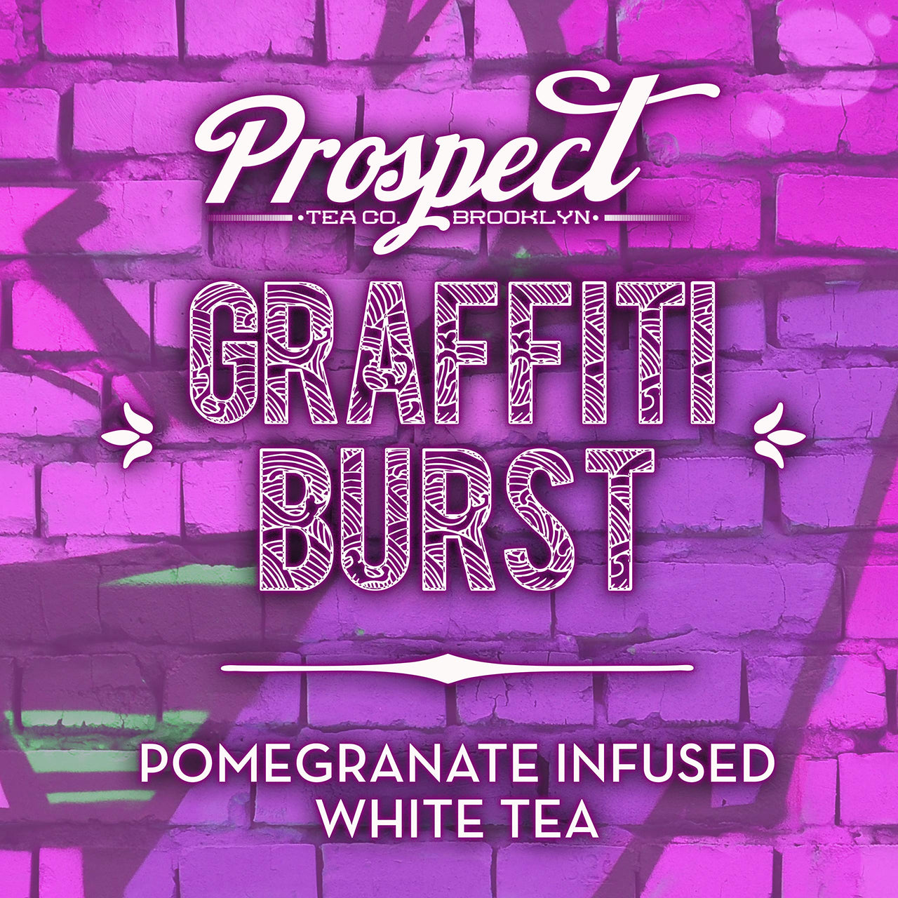 Prospect Tea Pomegranate White Tea Pods Compatible with K Cup Brewers Including 2.0, Graffiti Burst, 40 count