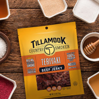 Tillamook Country Smoker Keto Friendly Zero Sugar Beef Jerky, Teriyaki, 6.5 Ounce