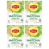 Lipton Magnificent Matcha Green Tea Bags, Ginger 15 ct ( Pack Of 4 )