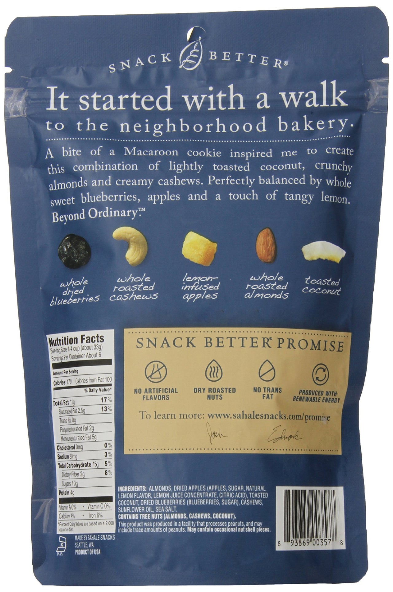 Sahale Snacks Berry Macaroon Almond Trail Mix, 7 Ounces