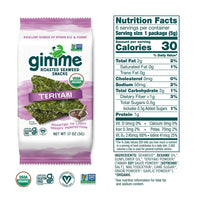 gimMe - Teriyaki - 6 Count - Organic Roasted Seaweed SheetsKeto, Vegan, Gluten Free - Great Source of Iodine & Omega 3s - Healthy On-The-Go Snack for Kids Adults