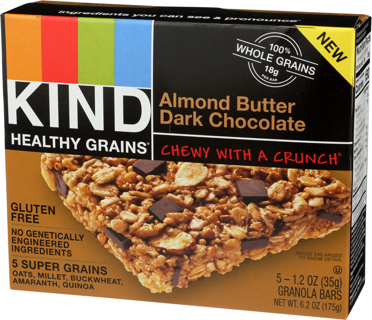 KIND Healthy Grains Almond Butter Dark Chocolate, 6.2 Oz