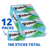 Trident Mint Bliss Sugar Free Gum, 12 Packs of 14 Pieces (168 Pieces)