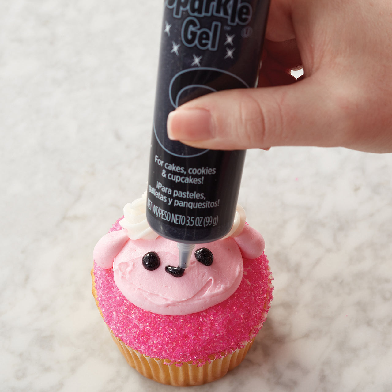 Wilton Black Sparkle Gel, 3.5 oz.