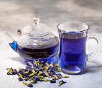 Shangri-La Tea Company Butterfly Pea Flower, Loose Leaf Tea, Dried Pea Flowers, All Natural, Herbal Decaf, 8 Ounce (Pack of 1)