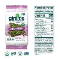 gimMe - Teriyaki - 12 Count (17oz)- Organic Roasted Seaweed Sheets - Keto, Vegan, Gluten Free - Great Source of Iodine & Omega 3s - Healthy On-The-Go Snack for Kids & Adults
