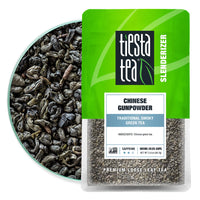 Tiesta Tea - Chinese Gunpowder, Loose Leaf Traditional Smoky Green Tea, Medium Caffeine, Hot & Ice Tea, 1.8 oz Pouch - 25 Cups, Natural, Unsweetened, No Sugar, Green Tea Loose Leaf