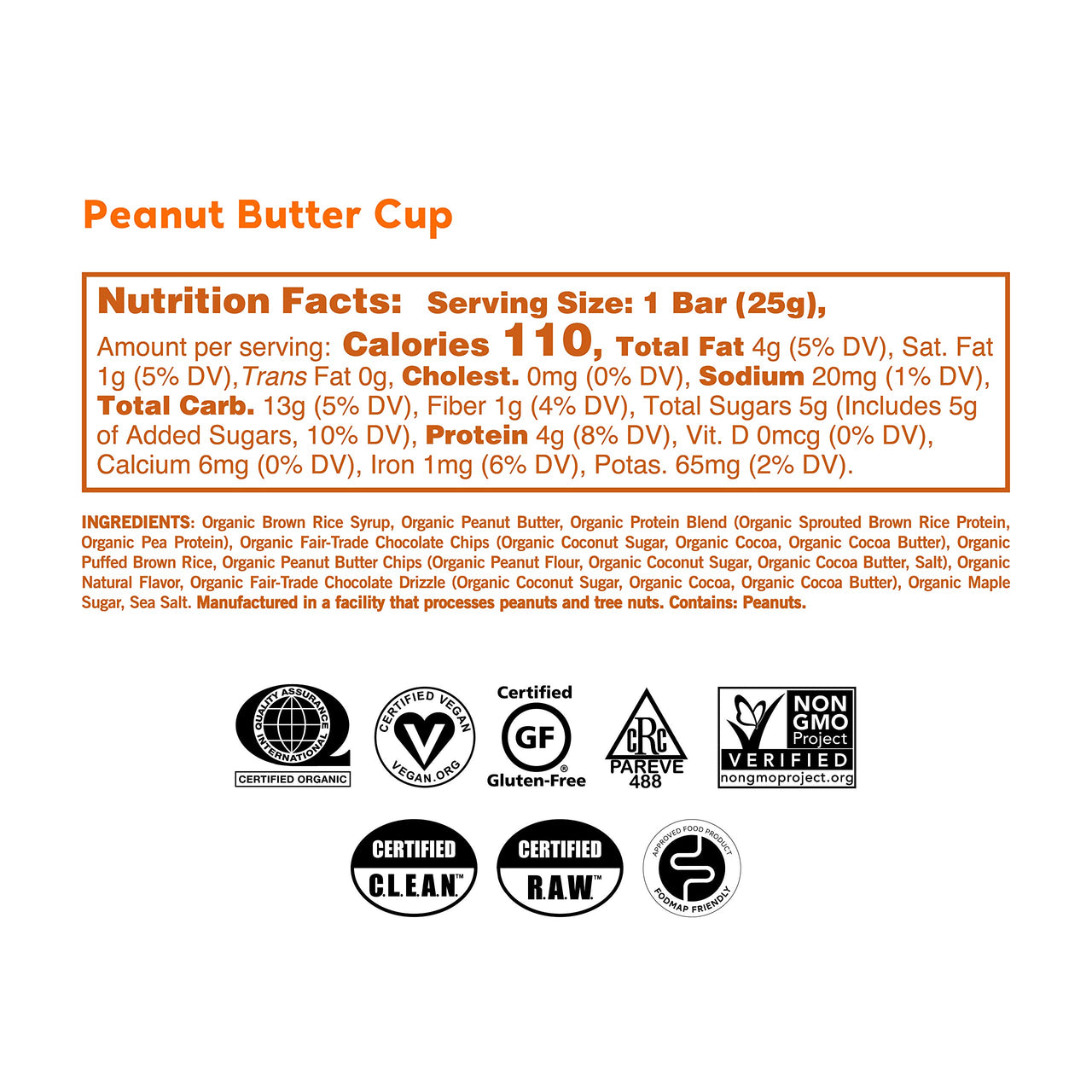 GoMacro Kids MacroBar Organic Vegan Snack Bars - Peanut Butter Cup (0.90 Ounce Bars, 7 Count)