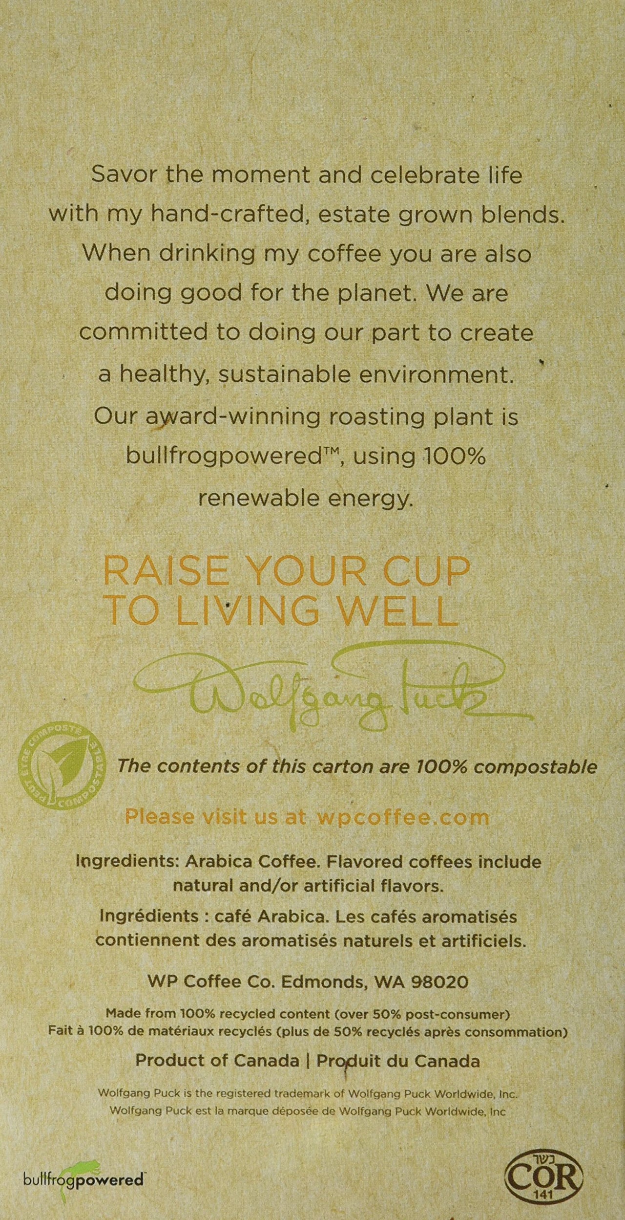 Wolfgang PuckCoffee, Caramel Cream, 9.5 Gram Soft Pods, 18 Count (Pack of 1)