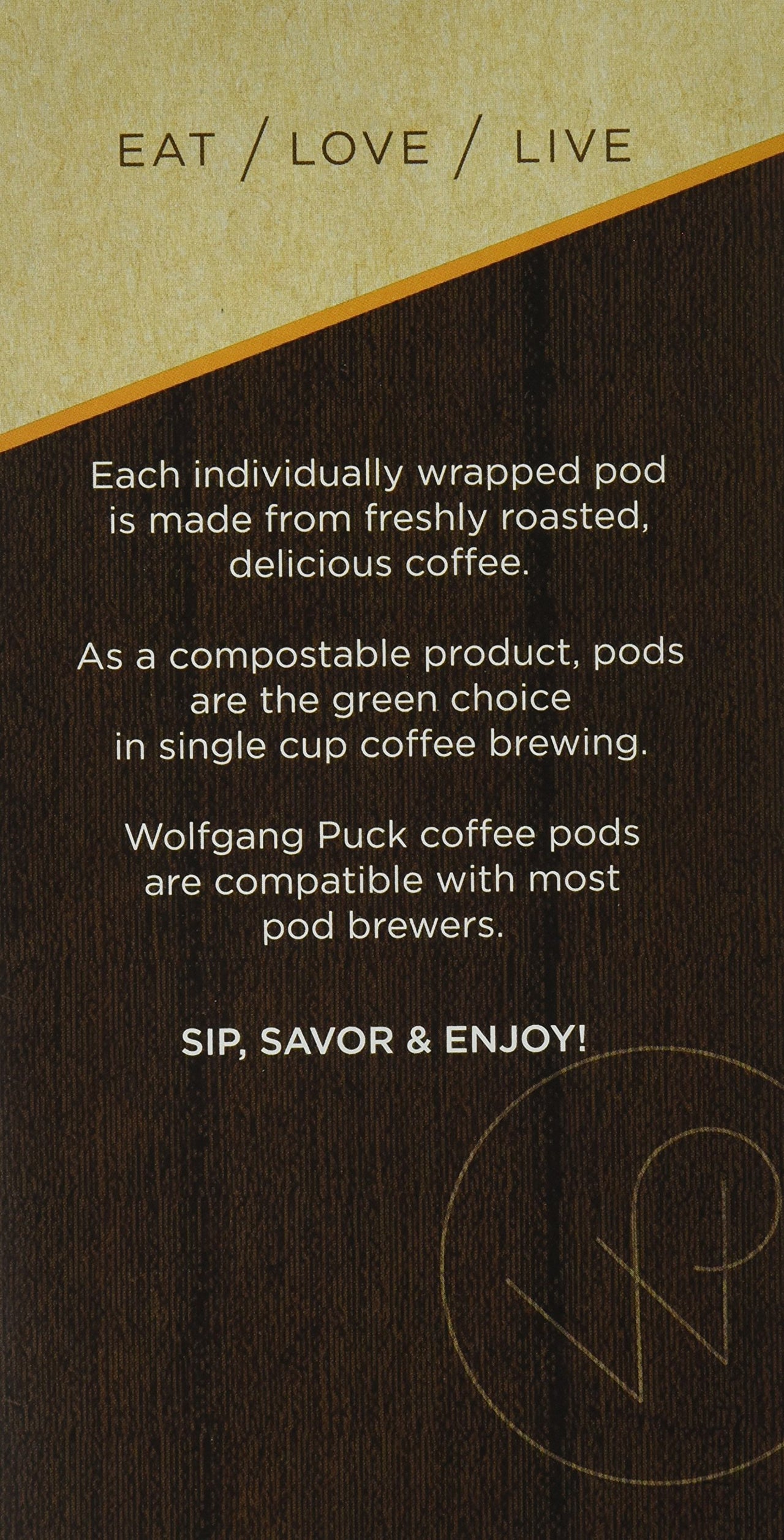 Wolfgang PuckCoffee, Caramel Cream, 9.5 Gram Soft Pods, 18 Count (Pack of 1)