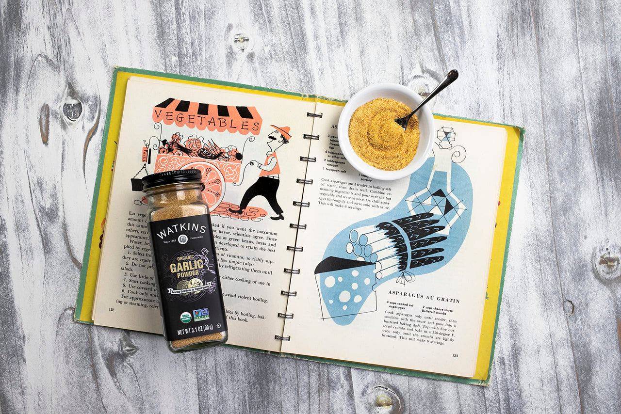 Watkins Gourmet Organic Spice Jar, Garlic Powder, 3.1 Ounce