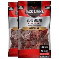Jack Link's  Beef Jerky, Zero Sugar, Paleo Friendly Snack with No Artificial Sweeteners, 13g of Protein and 70 Calories Per Serving, No Sugar Everyday Snack, 7.3 oz (Pack of 2)