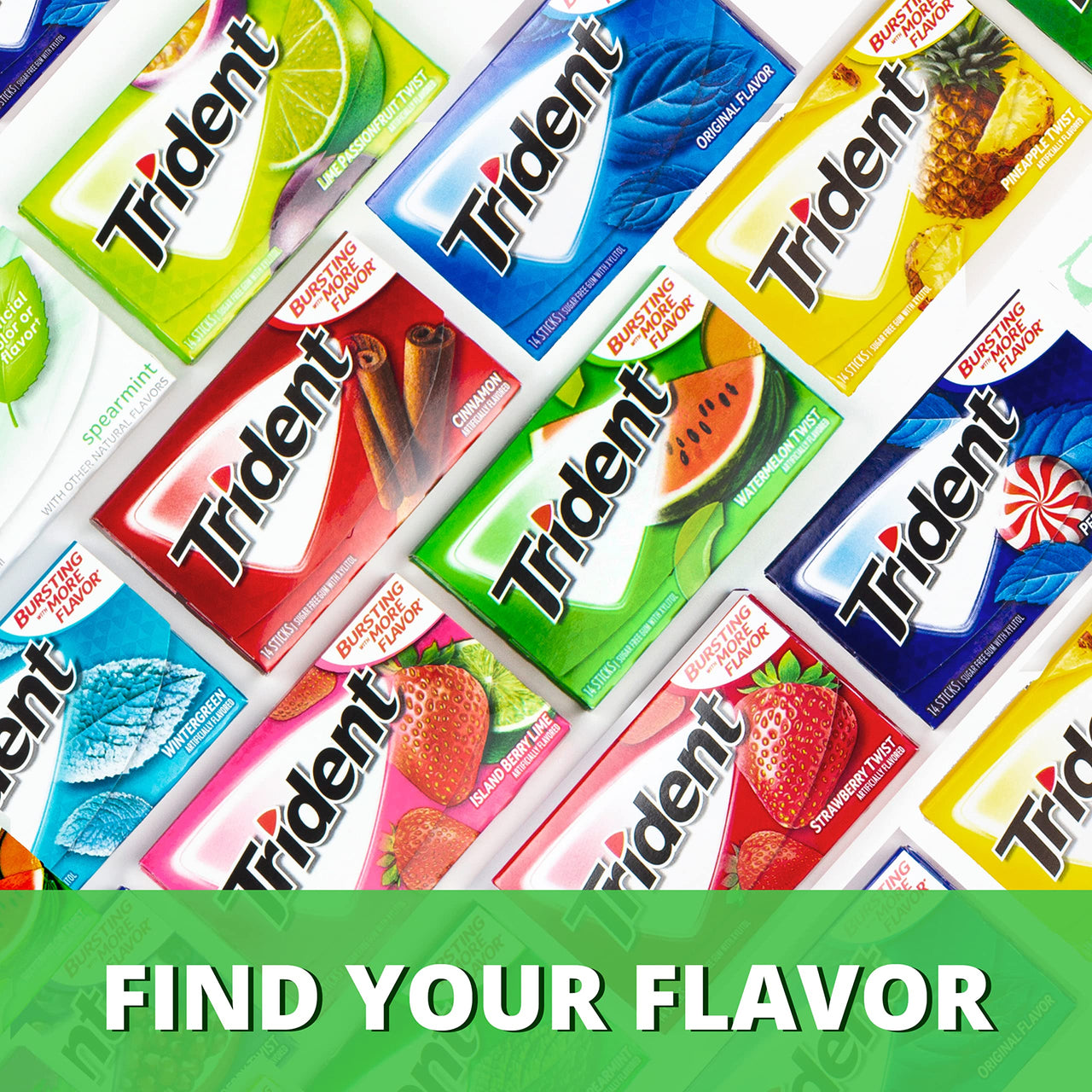 Trident Watermelon Twist Sugar Free Gum, 14 Count (Pack of 12)