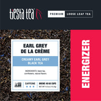 Tiesta Tea - Earl Grey de la Crme, Loose Leaf Creamy Earl Grey Black Tea, High Caffeine, Hot & Iced Tea, 4 oz Tin - 50 Cups, Natural Flavored, Unsweetened, Black Tea Loose Leaf