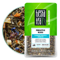 Tiesta Tea - Pineapple Blues, Loose Leaf Blueberry Pineapple Green Tea, Medium Caffeine, Hot & Iced Tea, 2 oz Pouch - 25 Cups, Natural, Metabolism & Energy Boost, Green Tea Loose Leaf