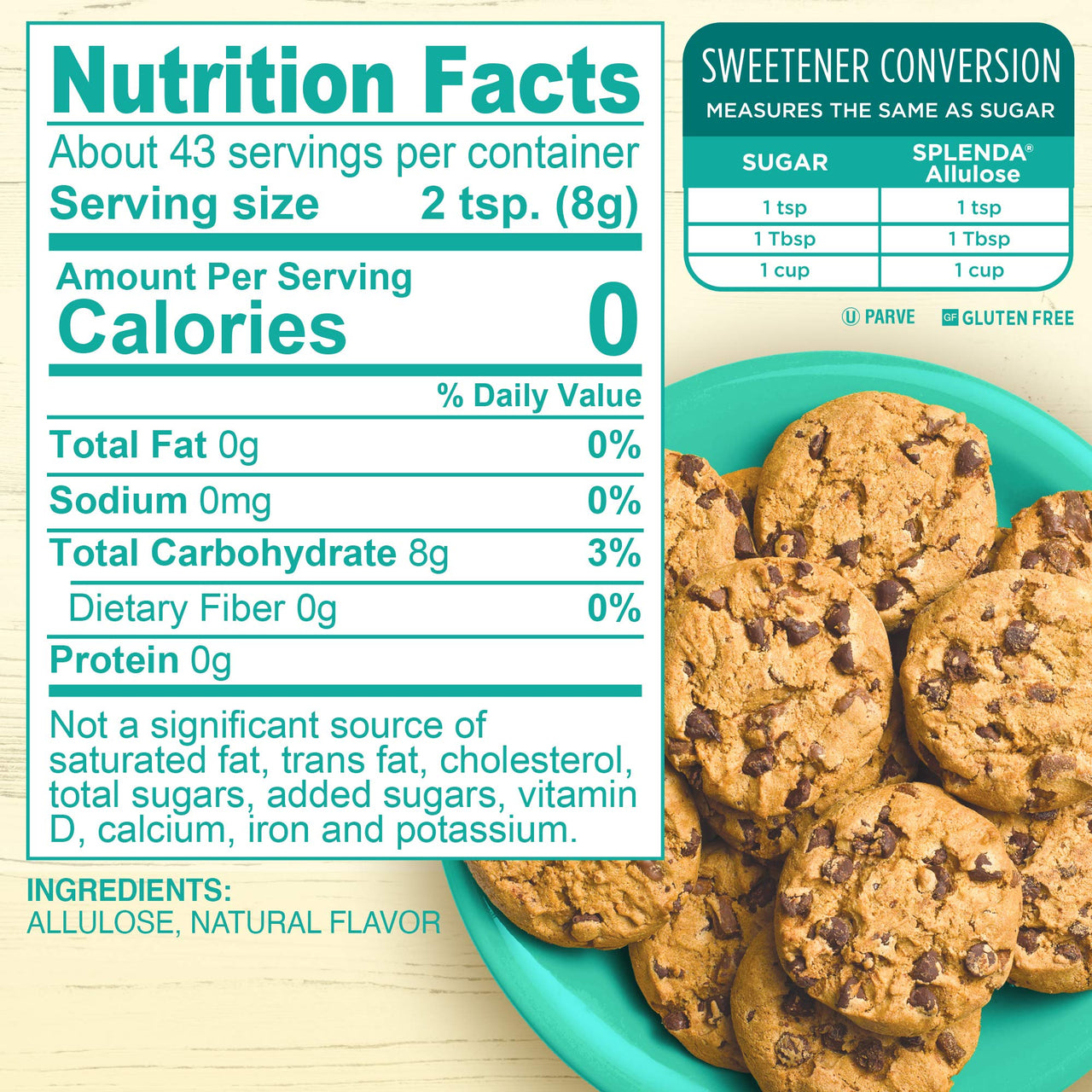 Splenda Allulose, Plant Based Zero Calorie Sweetener For Baking & Beverages In Resealable Pouch (12 Ounce Pouch)