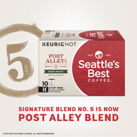 Seattle's  Best Coffee Post Alley Blend (Previously Signature Blend No. 5) Dark Roast Single Cup Coffee for Keurig Brewers, 1 Box of 10 (10 Total K-Cup pods)
