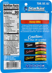 StarKist Tuna Creations Honey BBQ , Single Serve Pouch, 2.6 oz (Pack of 2)