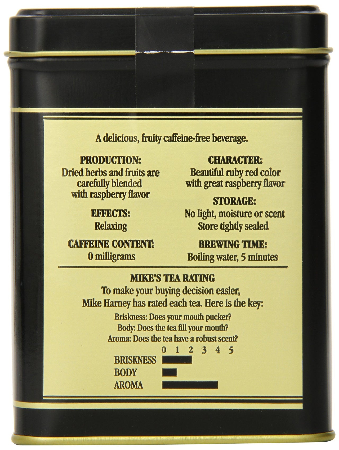 Harney & Sons Raspberry Herbal | 8 Oz Loose Leaf Tea