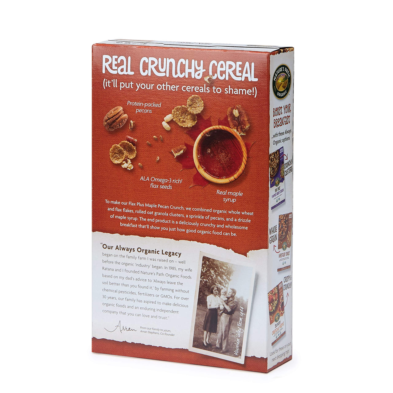 Natures Path Cereal Flax Plus Maple Pecan, 11.5 oz