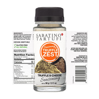 Sabatino Tartufi Truffle Zest Seasoning, Truffle & Cheese, The Original All Natural Gourmet Truffle Powder, Vegetarian Friendly, Black Truffle, Low Carb, 2.11 oz