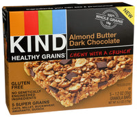 KIND Healthy Grains Almond Butter Dark Chocolate, 6.2 Oz (Pack of 2)