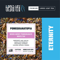 Tiesta Tea - Pomegranatopia, Loose Leaf Mixed-Berry Pomegranate White Tea, Low Caffeine, Hot & Iced Tea, 1.5 oz Pouch - 25 Cups, Natural, Flavored, White Tea Loose Leaf