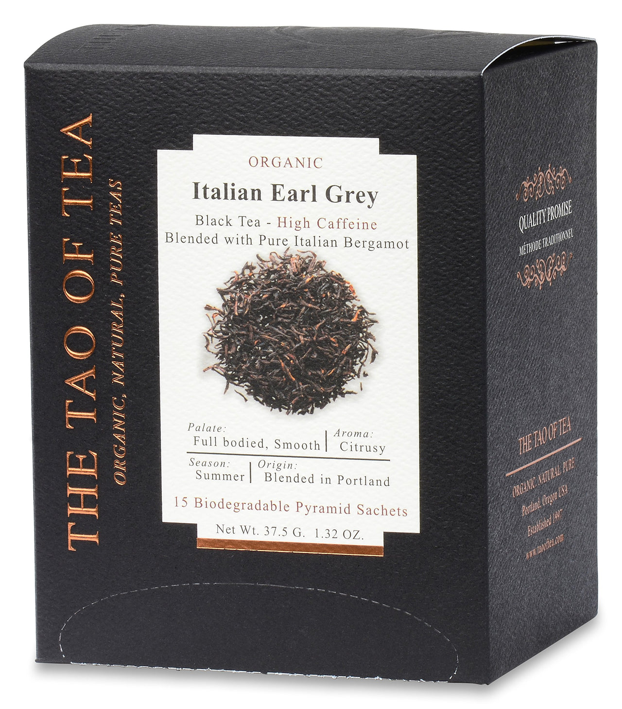 The Tao of Tea, Italian Earl Grey, Pyramid Sachets, 15 Sachet Box