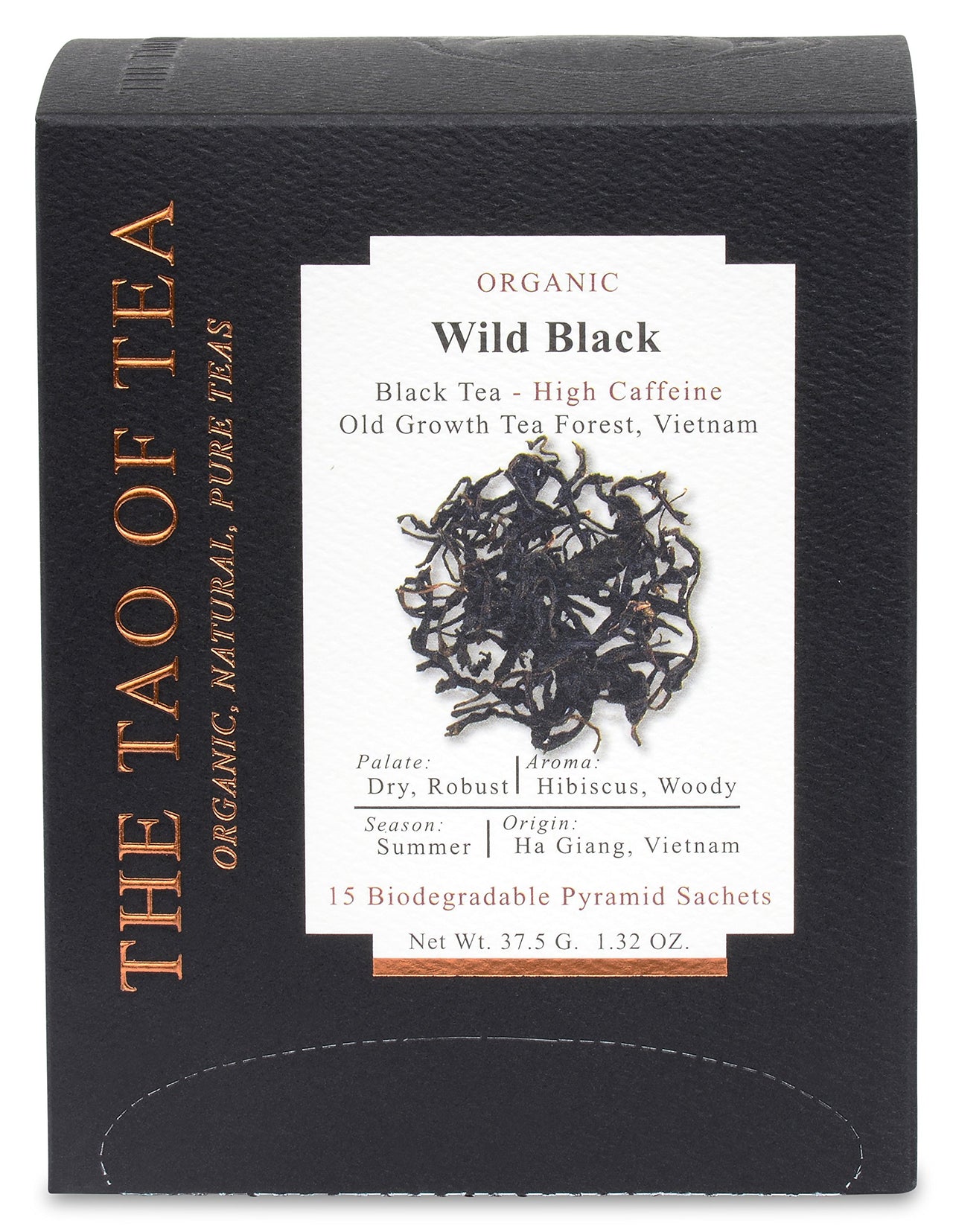 The Tao of Tea Wild Black Box Pyramid Sachets, 1.32 Ounce