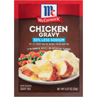 McCormick 30% Less Sodium Chicken Gravy Mix, 0.87 oz (Pack of 12)