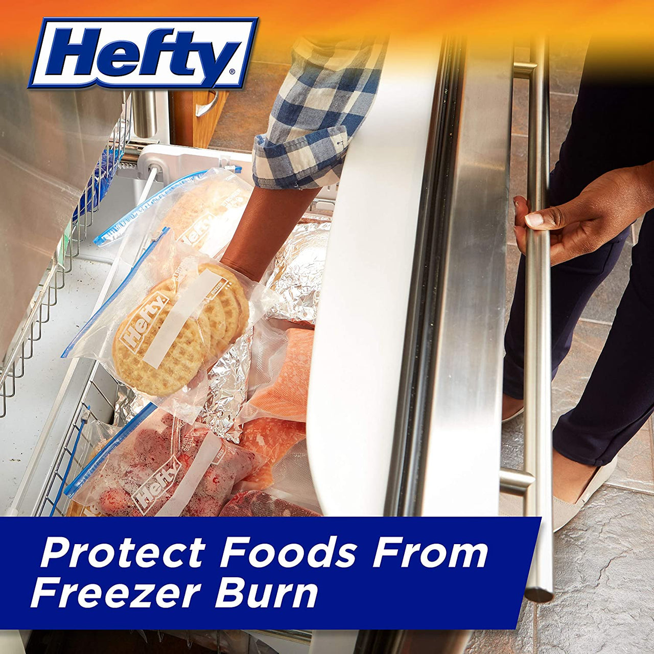 Hefty Slider Freezer Storage Bags, Quart Size, 74 Count Quart - 74 Count