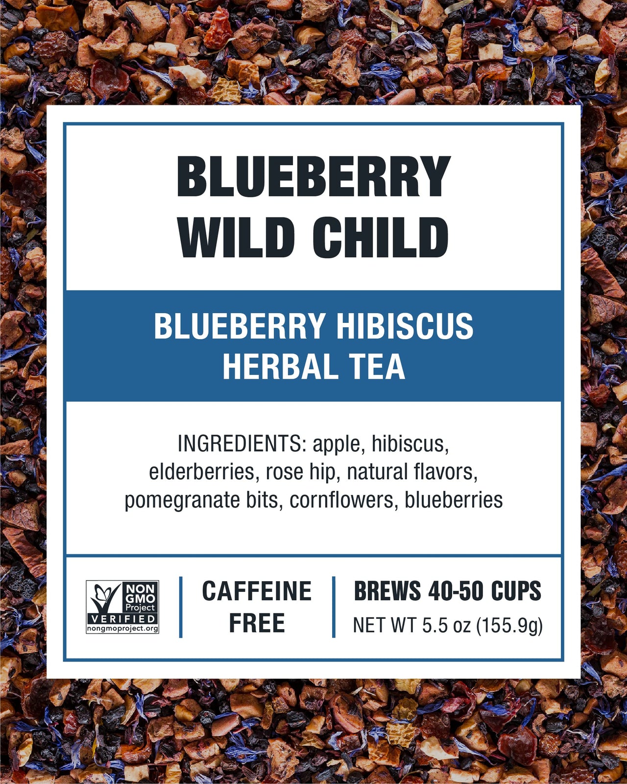 Tiesta Tea - Blueberry Wild Child, Loose Leaf Blueberry Hibiscus Herbal Tea, Non-Caffeinated, Hot & Iced Tea, 5.5 oz Tin - 50 Cups, Natural Flavors, Herbal Tea Loose Leaf Blend