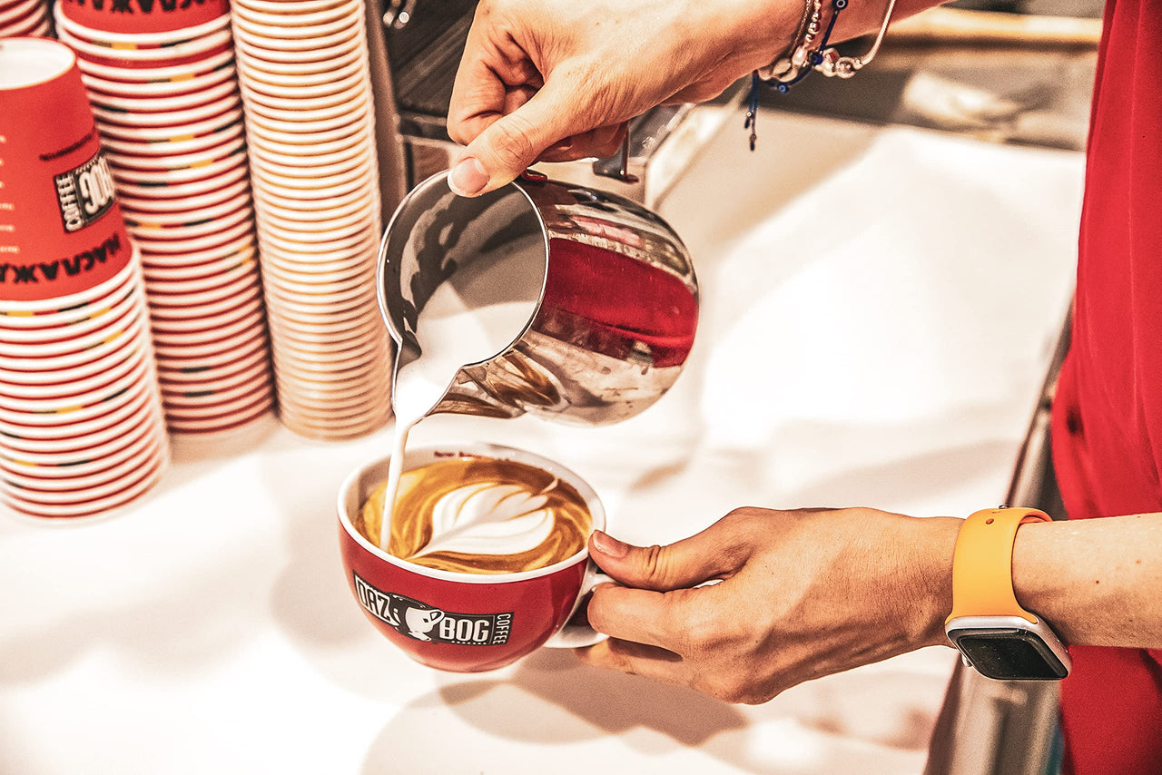 Dazbog Coffee French Roast Whole Bean Coffee 11 oz. Creamy & Smoky Finish Dark Roast Blend Rich, Smooth, Full Bodied Vacuum Sealed Freshness