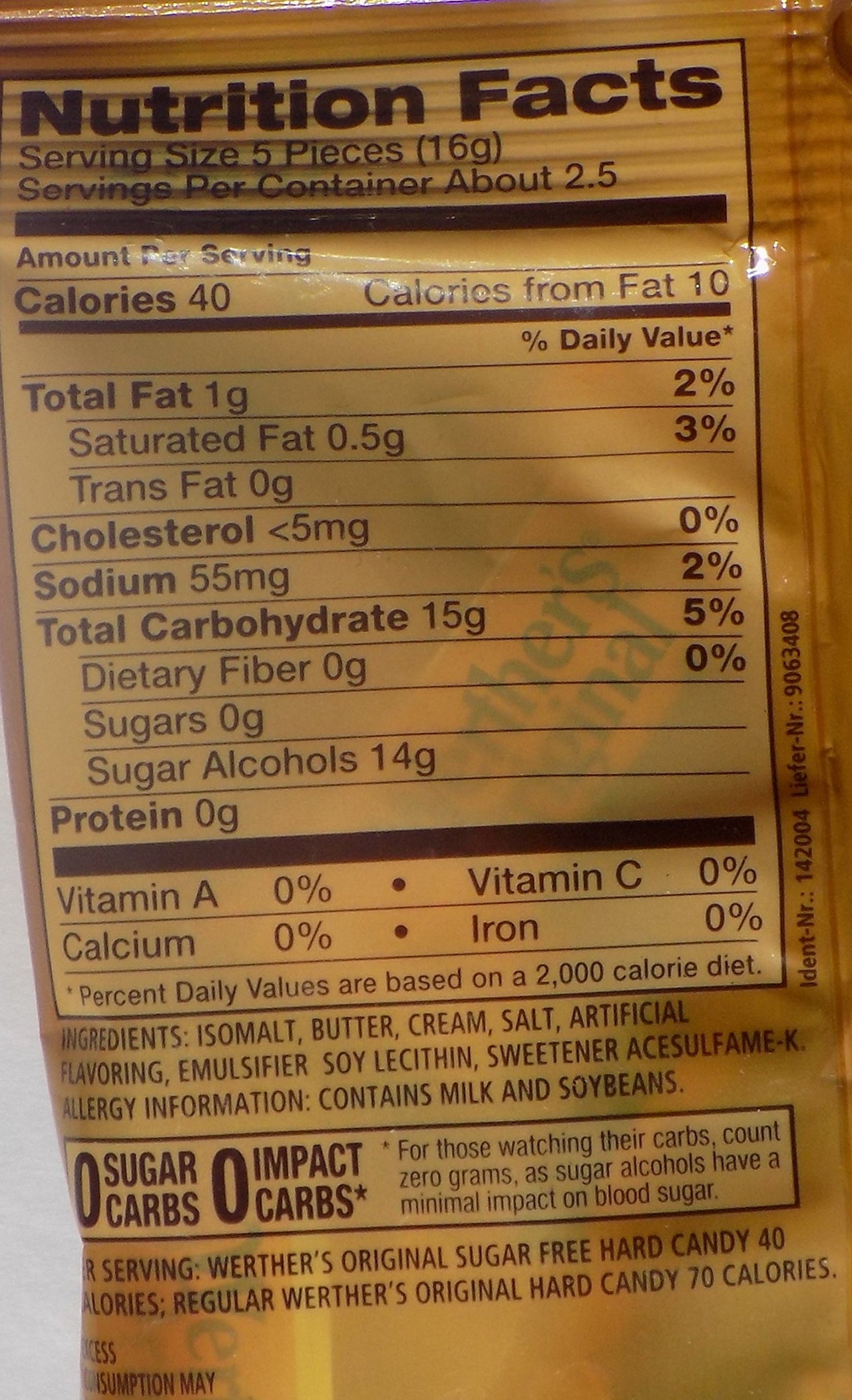 Bundle (6 Items) Werther's  Original Sugar Free Variety Pack (Original/Caramel Coffee/Chewy Caramels)